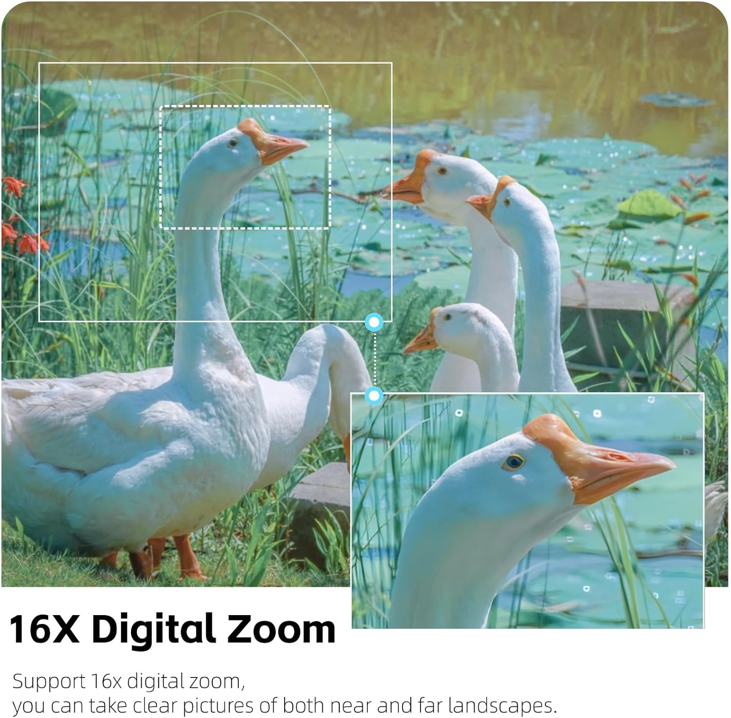 Video Camera Camcorder, 1080P 16MP DV Camera Vlogging Camera Recorder, 2.7in TFT 270 Degree Rotatable 16X Zoom Digital YouTube Camera for Teens Students Boys Girls Gift (Red) - Image 5